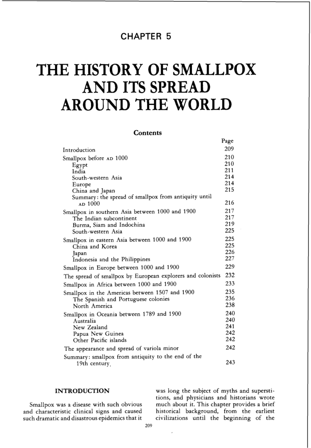 The History of Smallpox and Its Spread Around the World