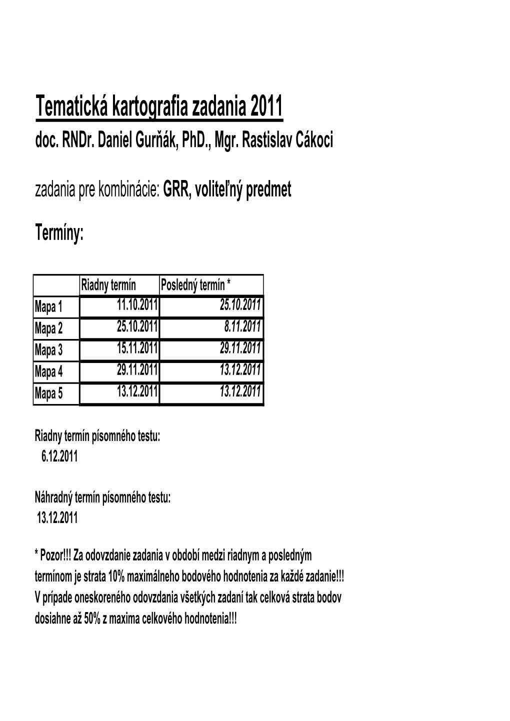 Tematická Kartografia Zadania 2011 Doc