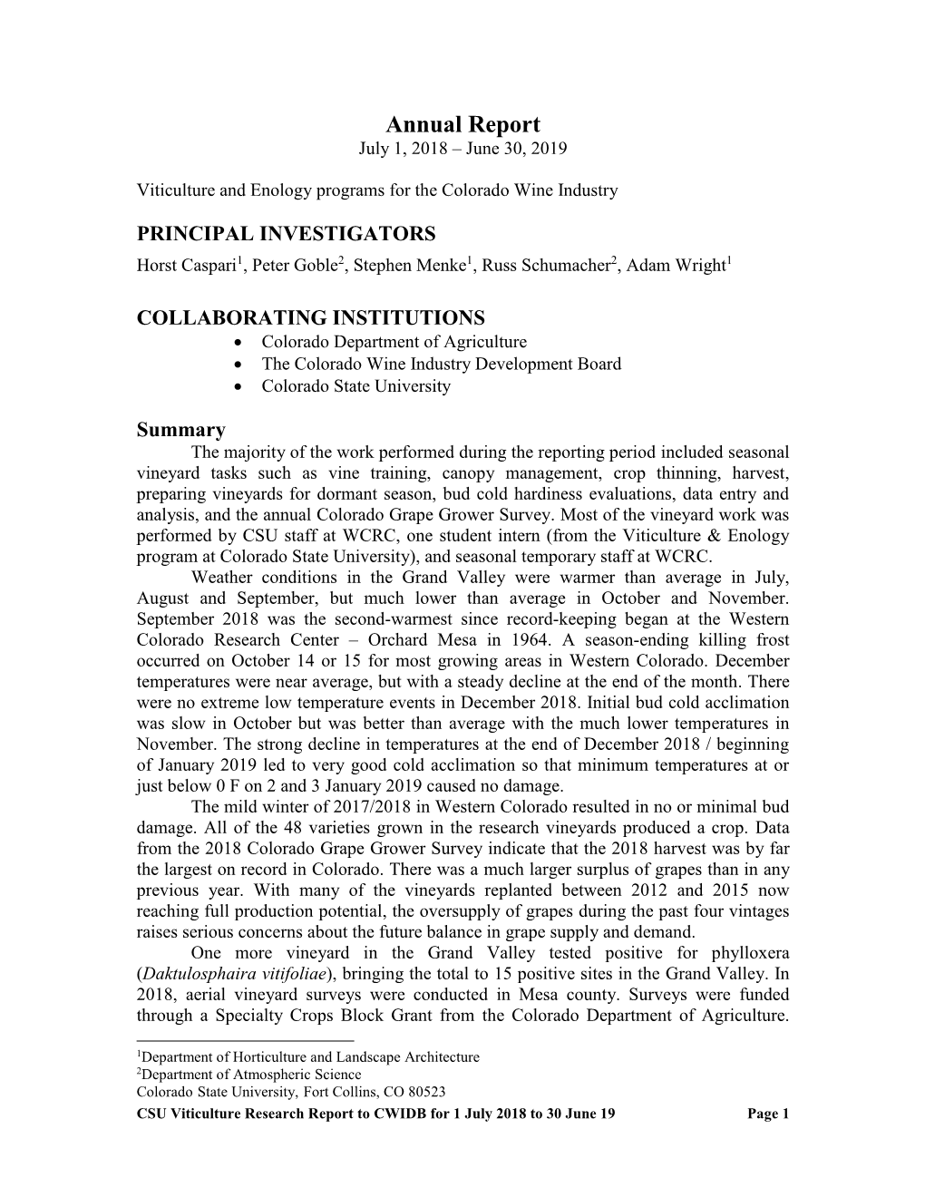 Development of Integrated Wine Grape Production 1