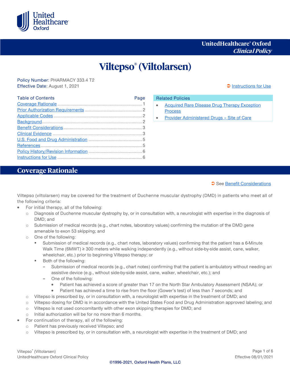 Viltepso® (Viltolarsen) – Oxford Clinical