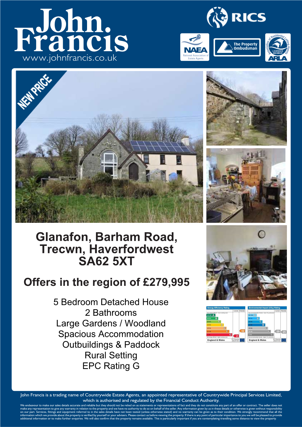 Glanafon, Barham Road, Trecwn, Haverfordwest SA62 5XT Offers in the Region of £279,995