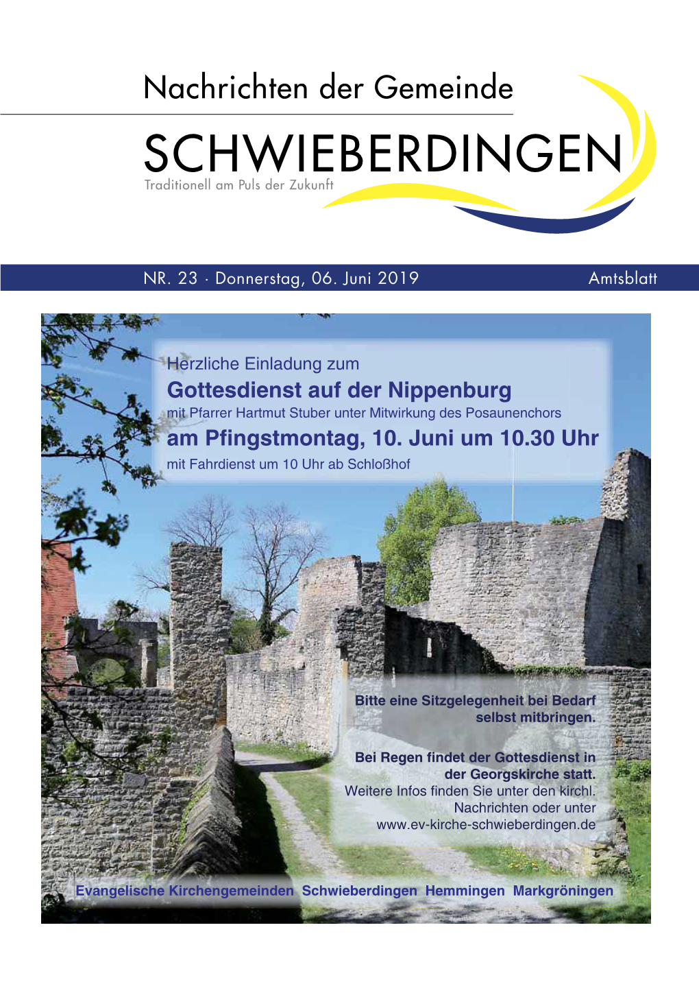 Gottesdienst Auf Der Nippenburg Am Pfingstmontag, 10. Juni Um 10.30