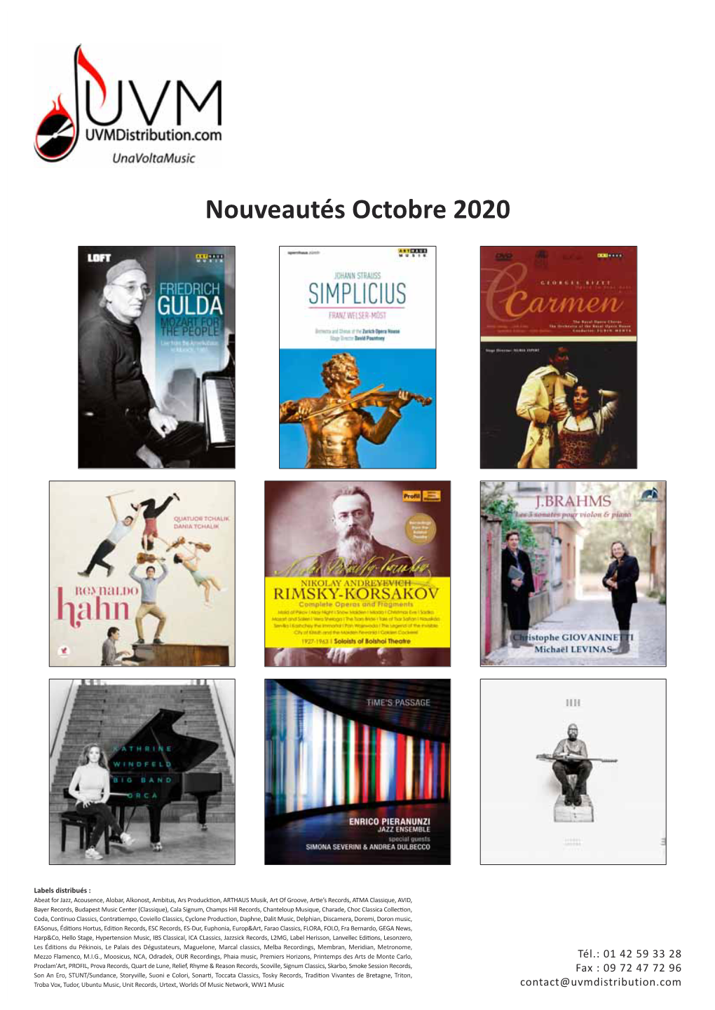 Nouveautés D'octobre 2020