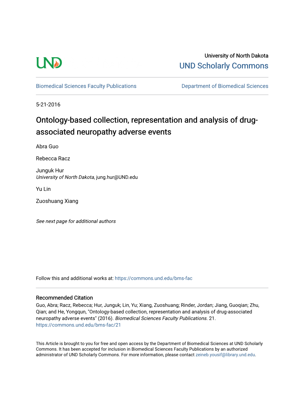 Ontology-Based Collection, Representation and Analysis of Drug- Associated Neuropathy Adverse Events