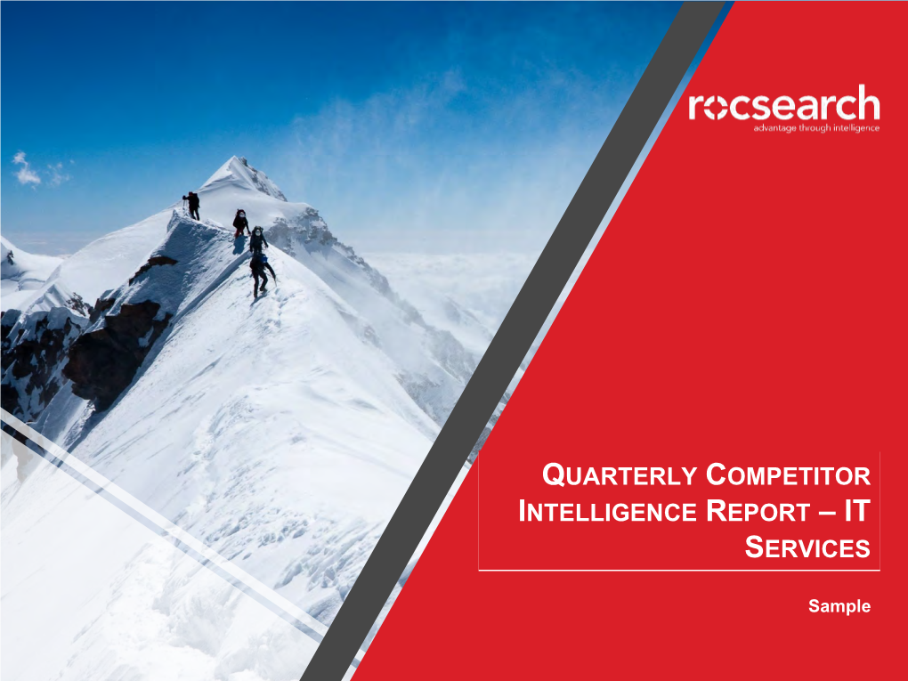 Quarterly Competitor Intelligence Report – It Services