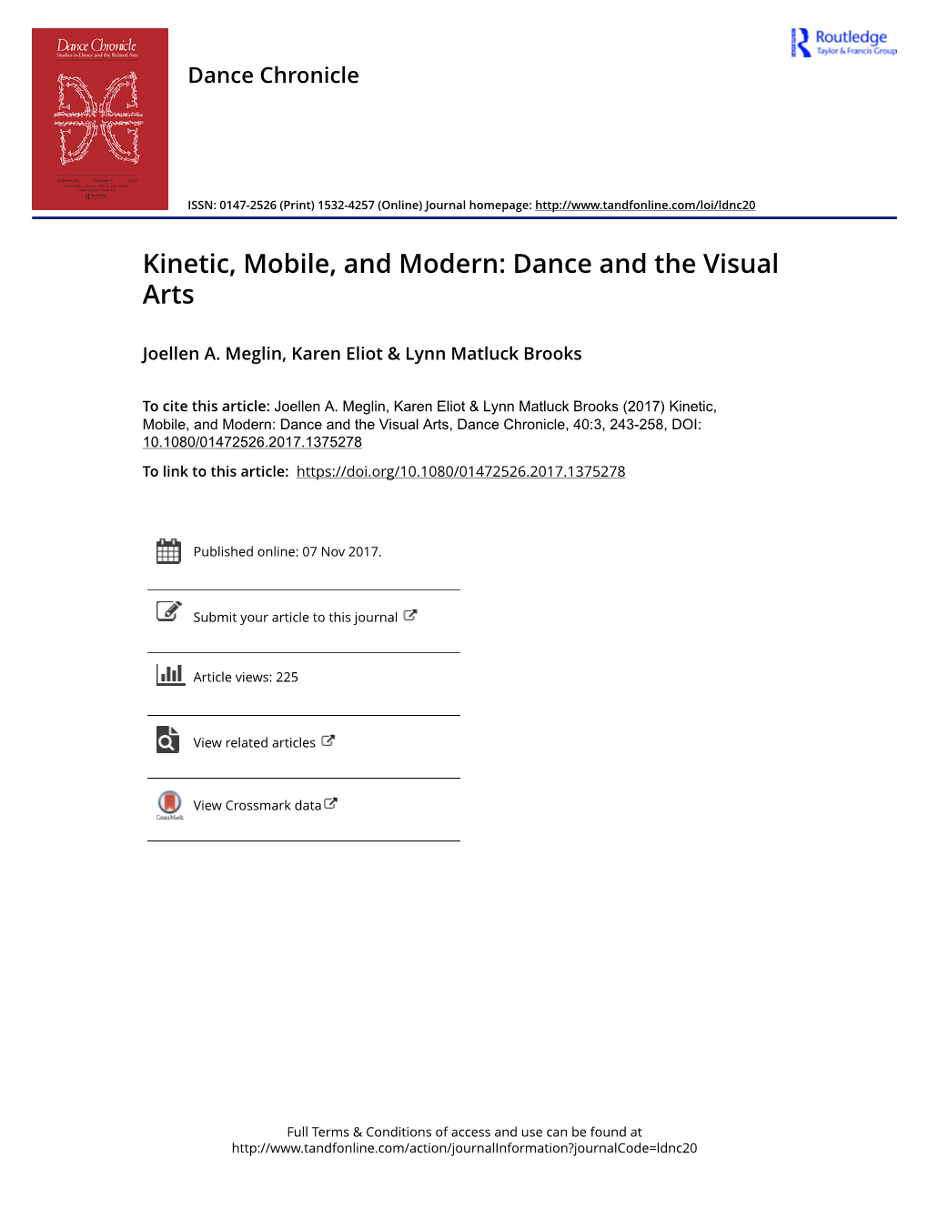 Dance and the Visual Arts