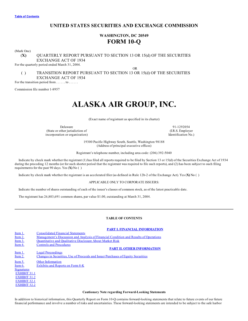 Alaska Air Group, Inc