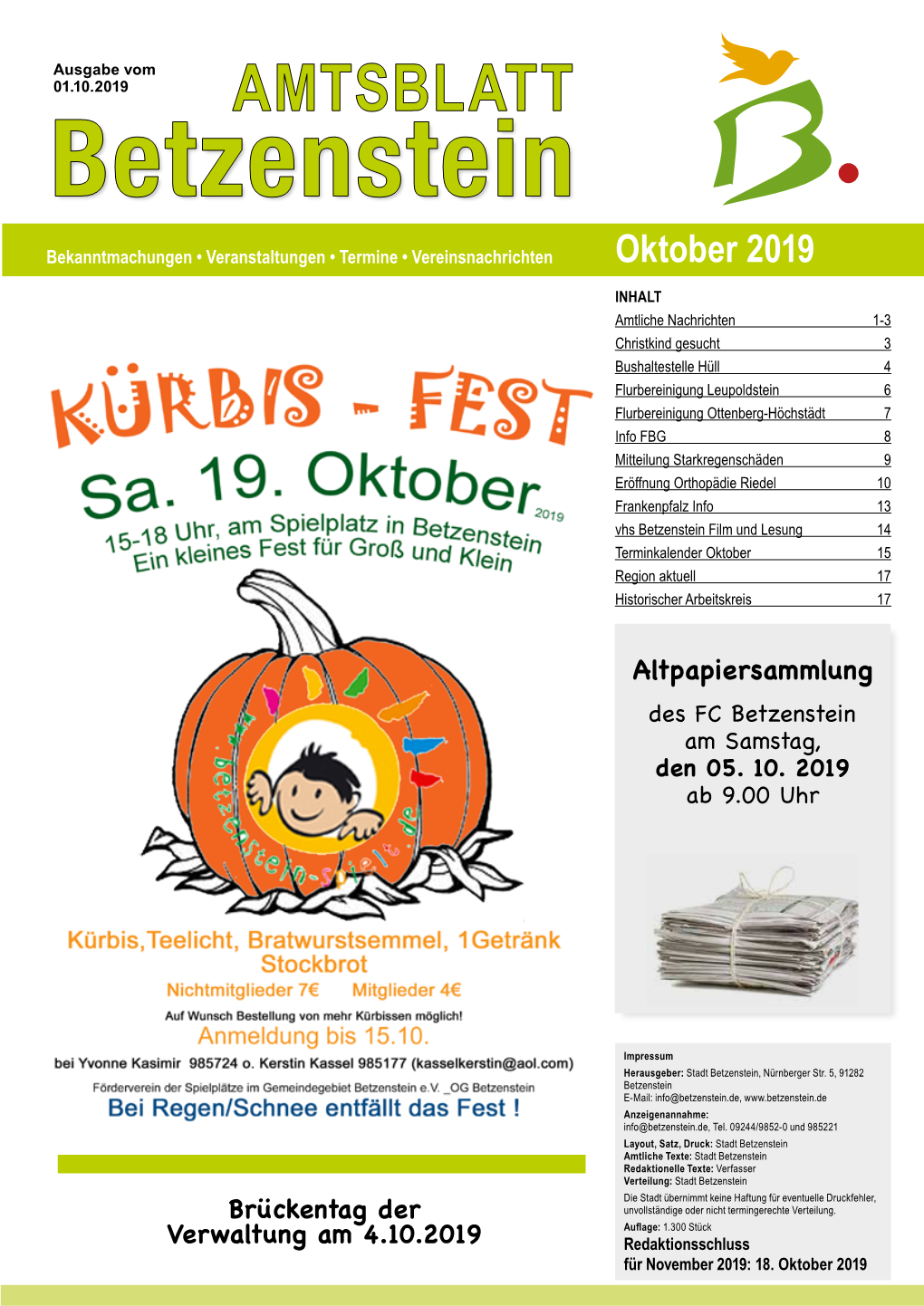 Oktober 2019