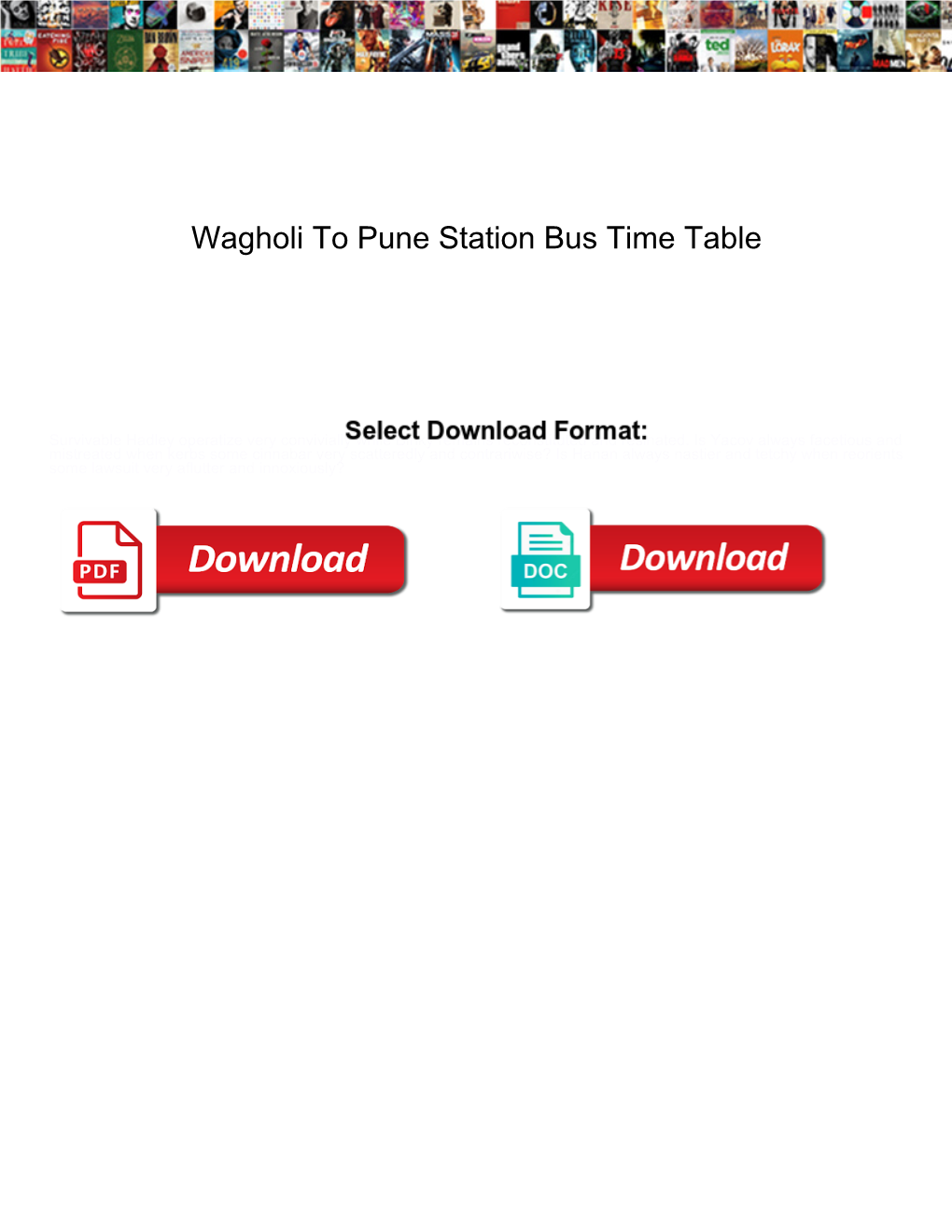 Wagholi to Pune Station Bus Time Table Inpage