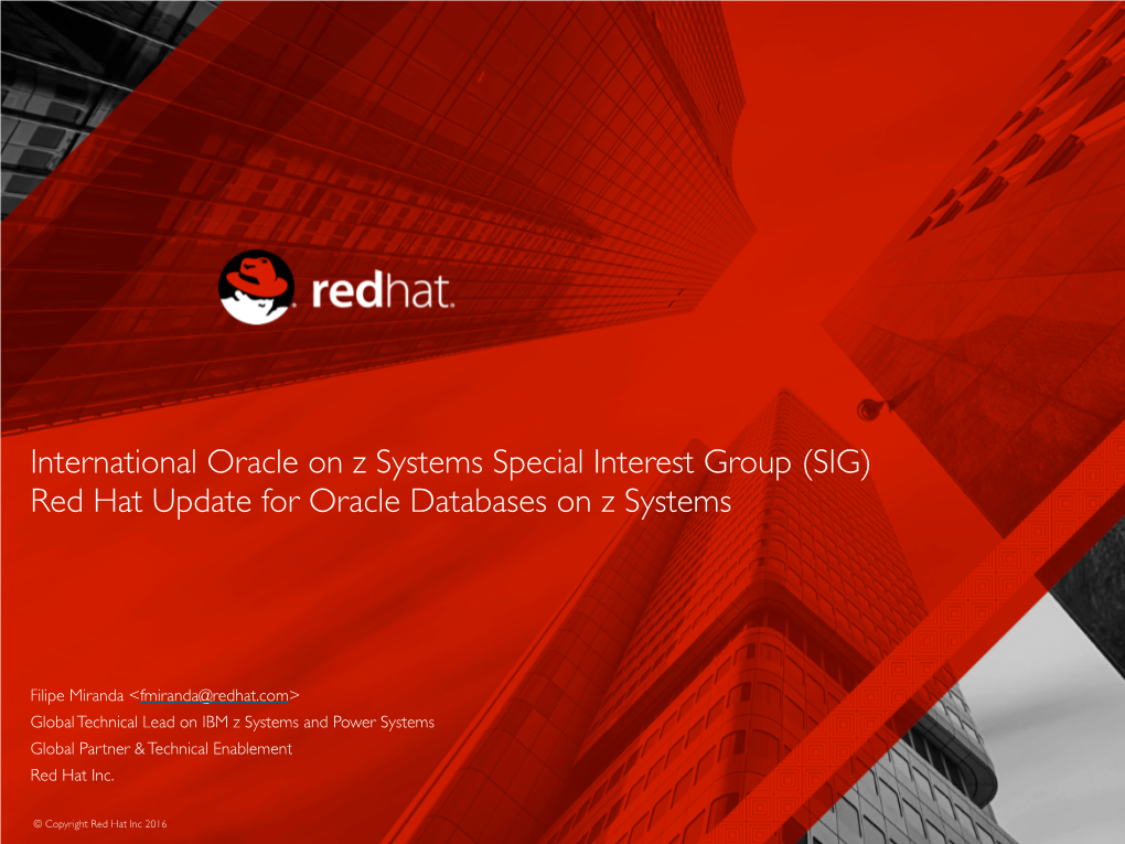 Red Hat Enterprise Linux Update for IBM Z Systems