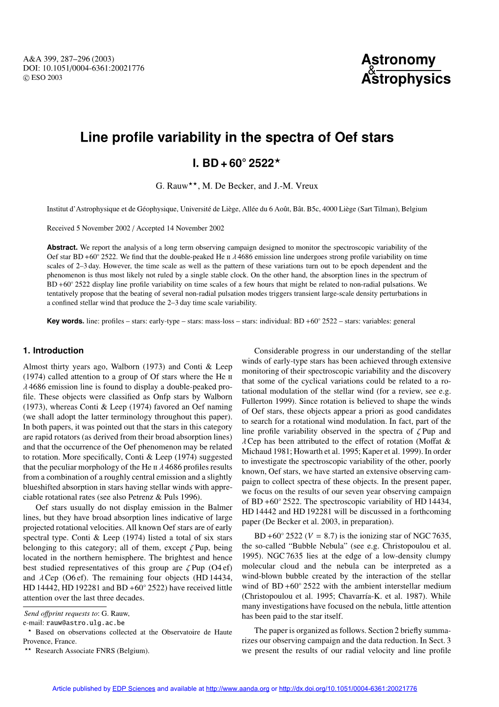 Line Profile Variability in the Spectra of Oef Stars
