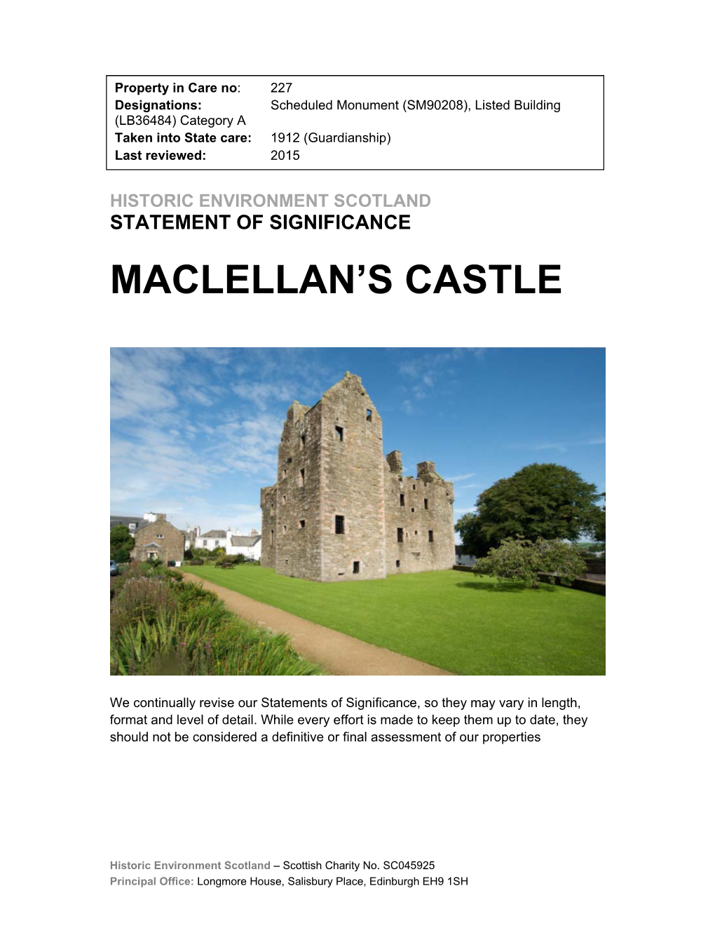 Maclellan's Castle