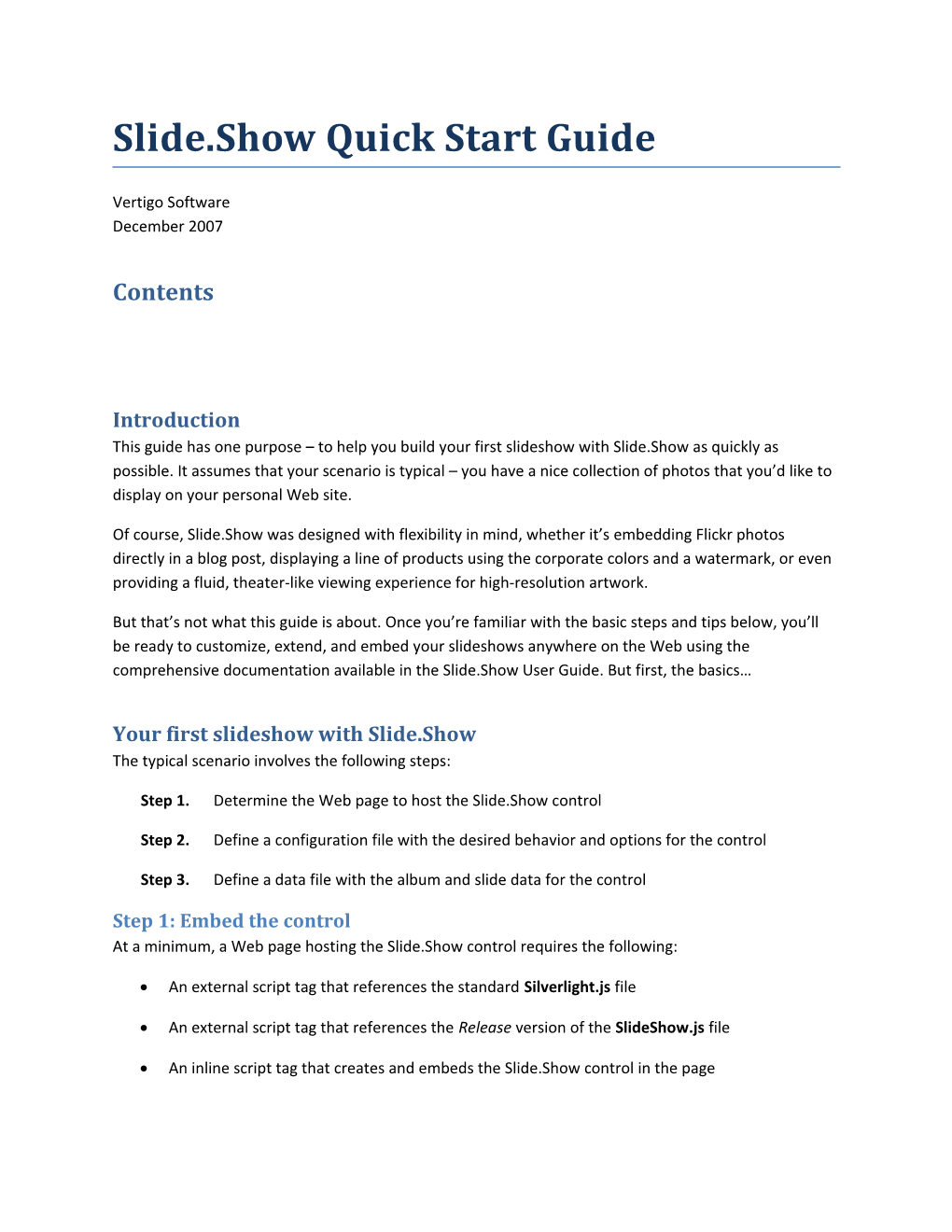 Slide.Show Quick Start Guide