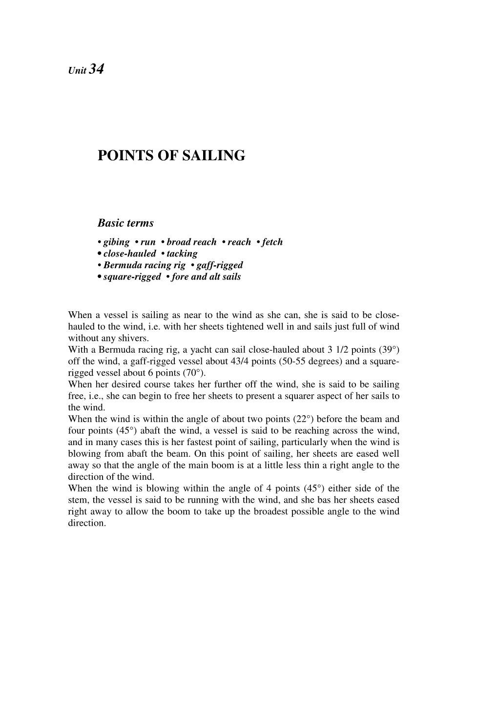 Points of Sailing