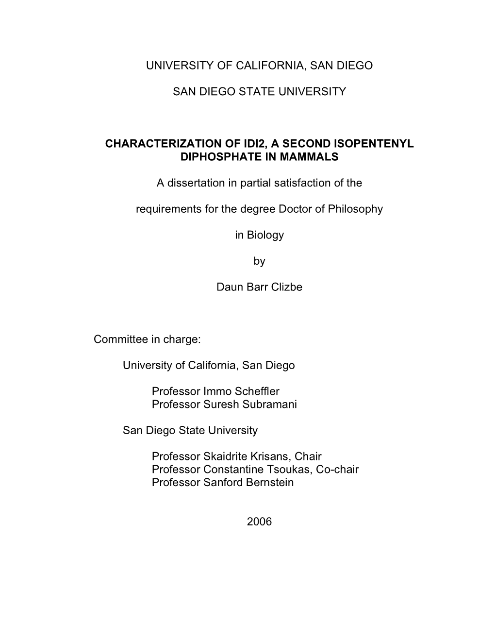 University of California, San Diego San Diego State