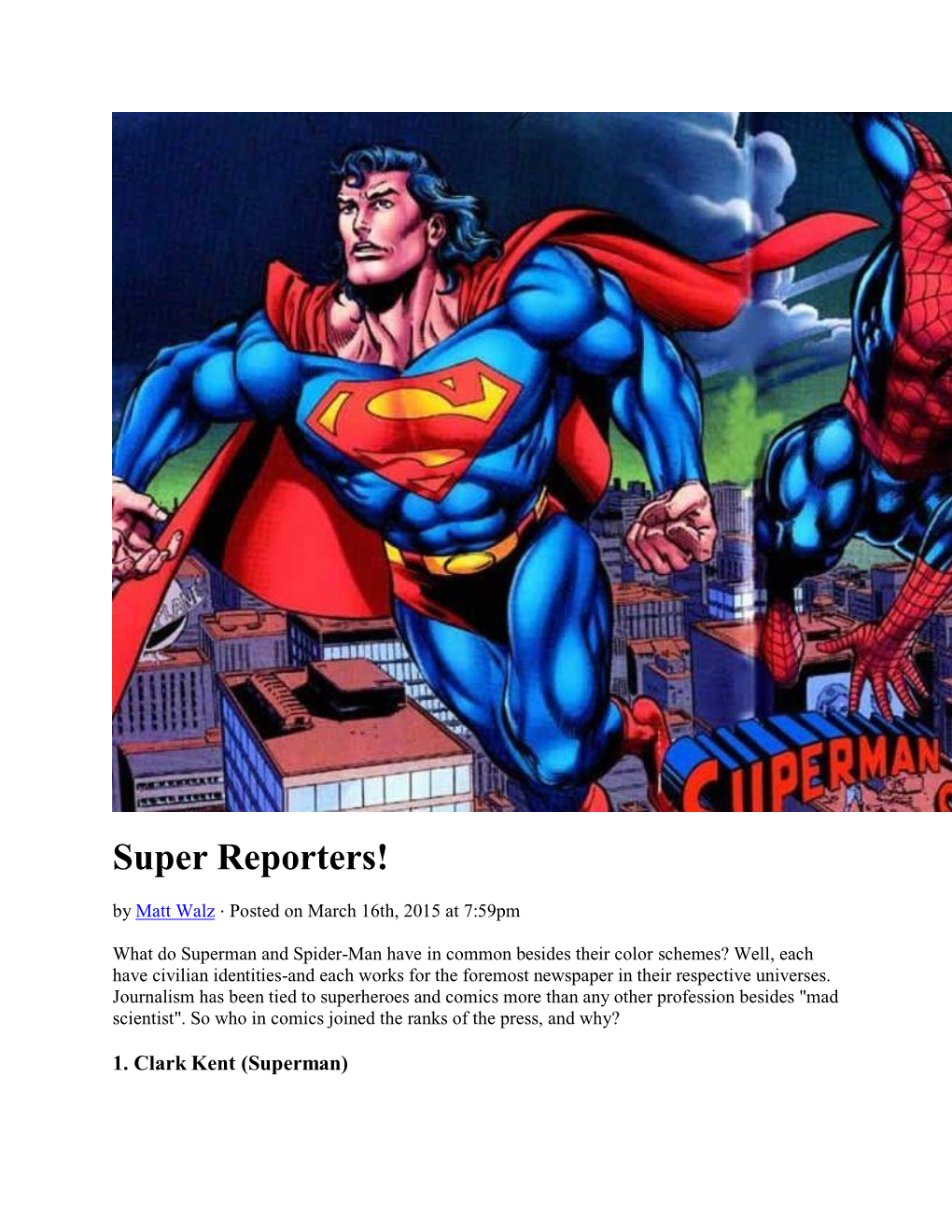 Super Reporters! by Matt Walz ⋅ Posted on March 16Th, 2015 at 7:59Pm