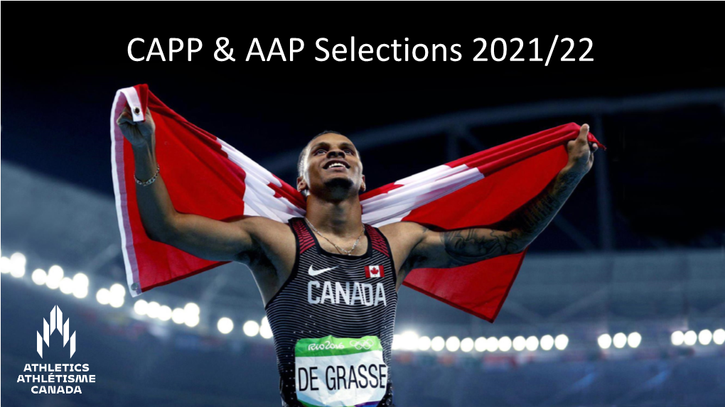 CAPP & AAP Selections 2021/22