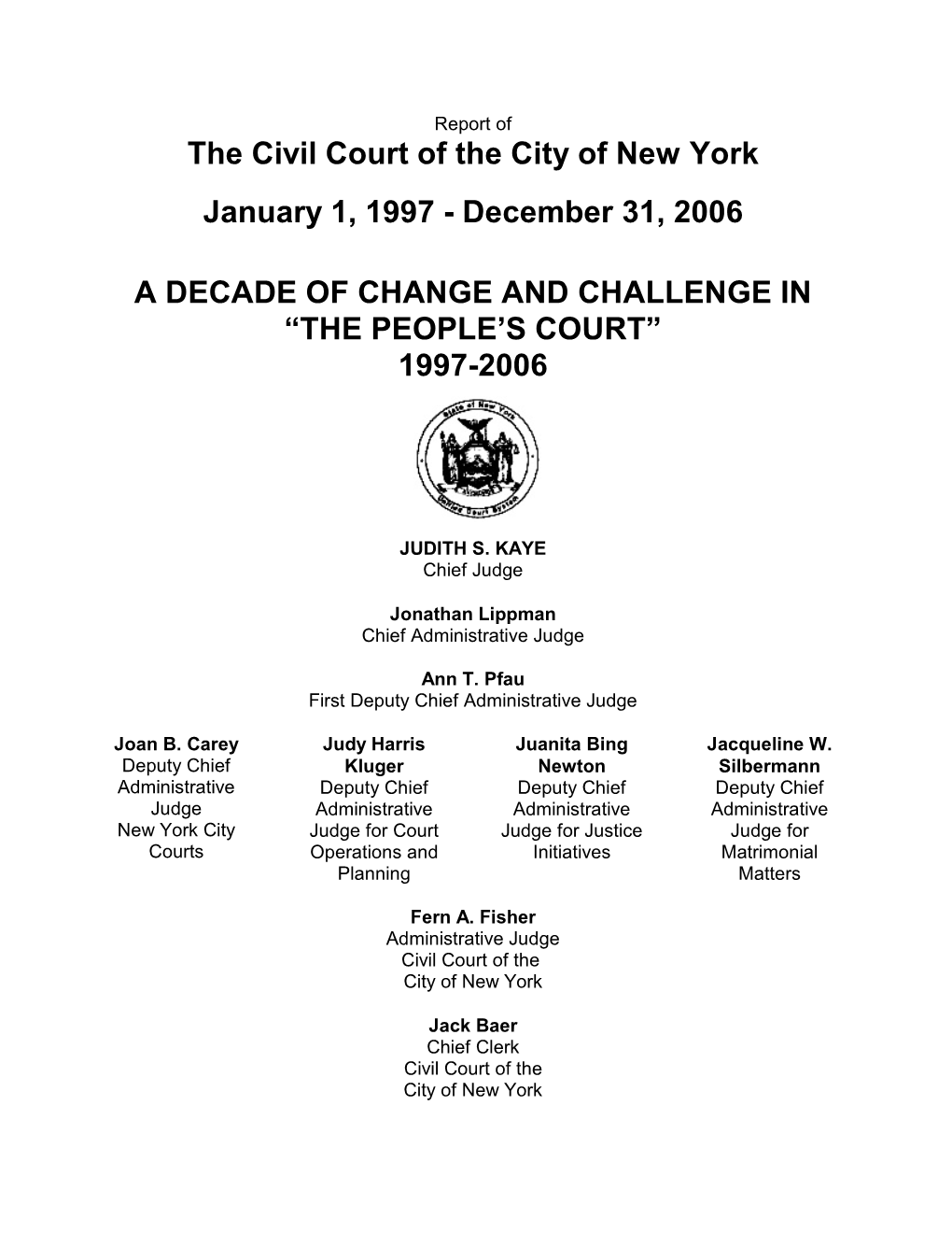 Civil Court of the City of New York 1997