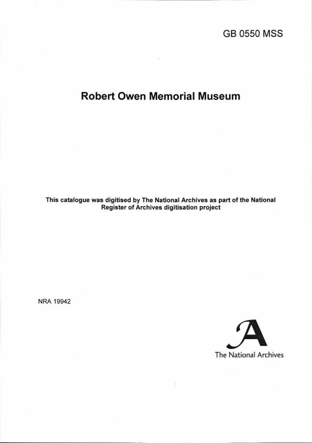 Robert Owen Memorial Museum