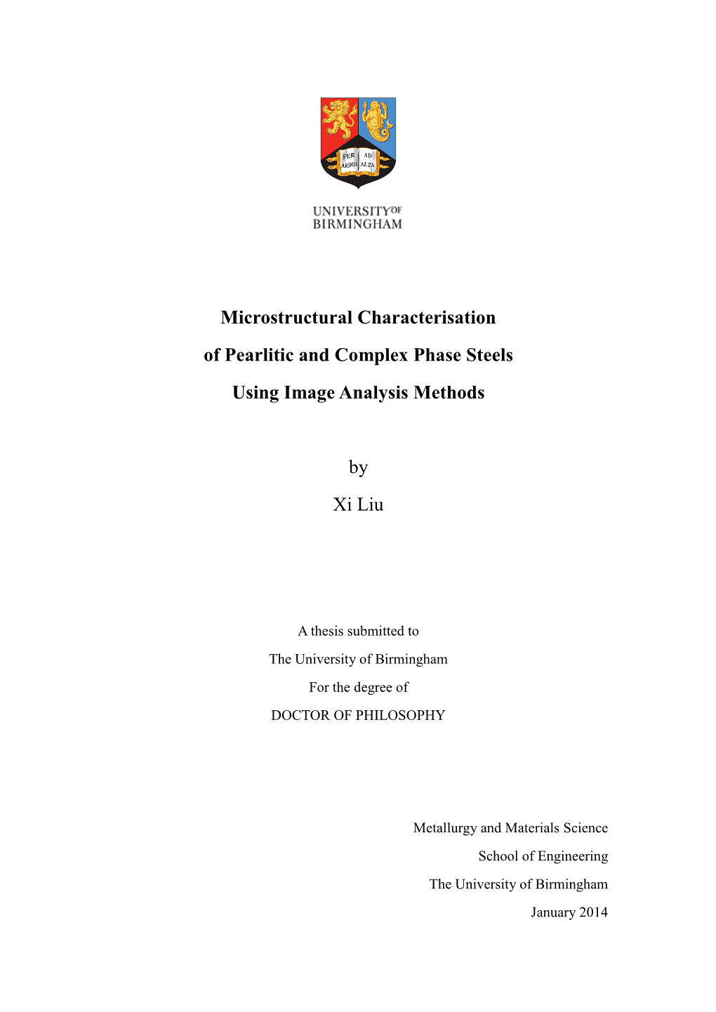 Microstructural Characterisation of Pearlitic and Complex Phase Steels Using Image Analysis Methods