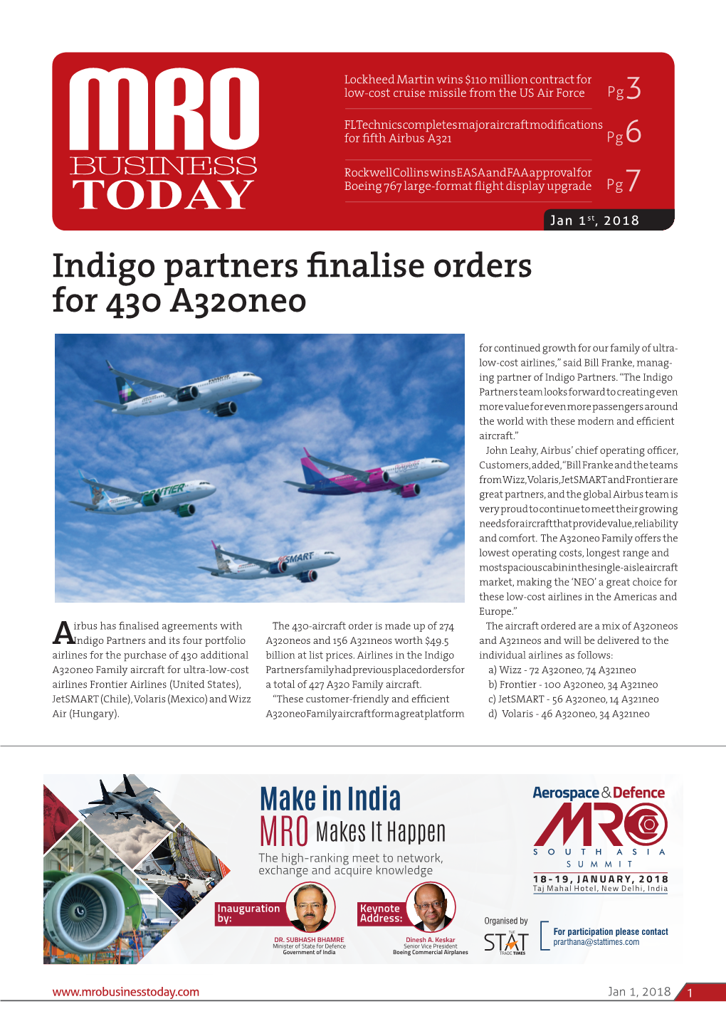 Indigo Partners Finalise Orders for 430 A320neo