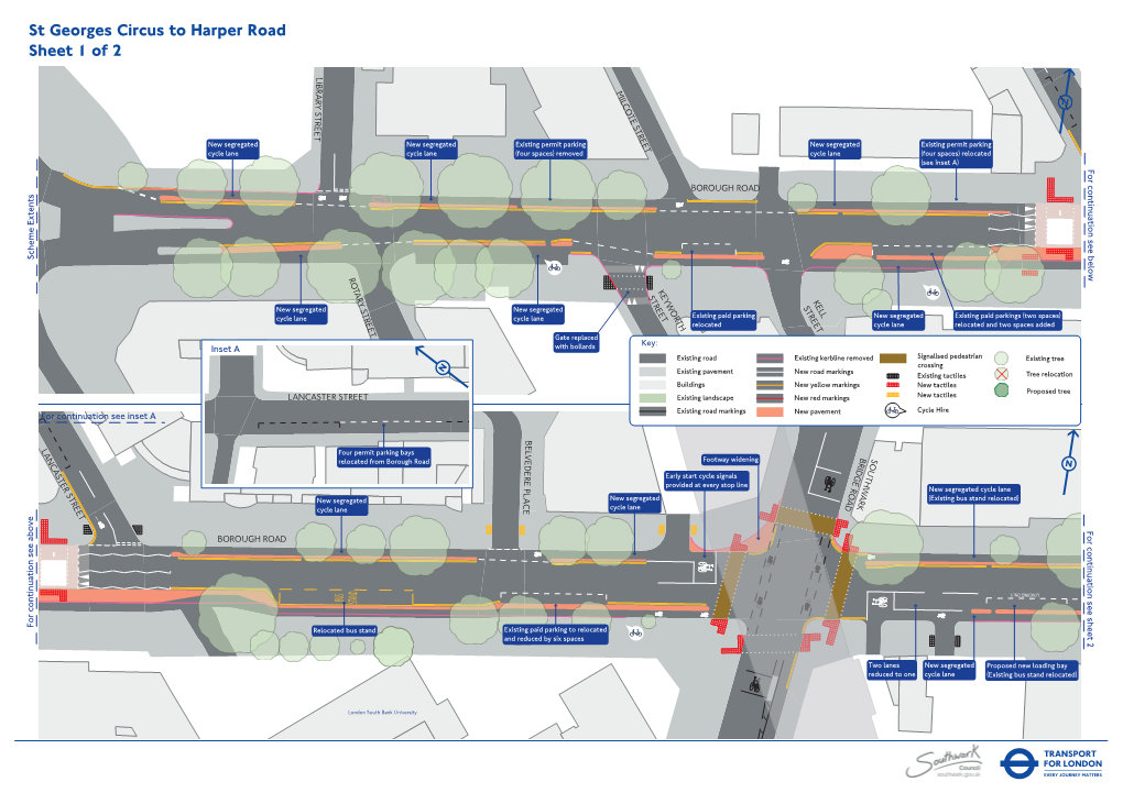 St Georges Circus to Harper Road Sheet 1 of 2