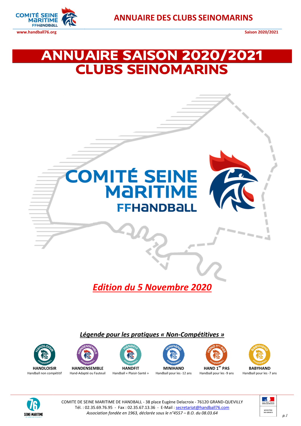 Annuaire Saison 2020/2021 Clubs Seinomarins