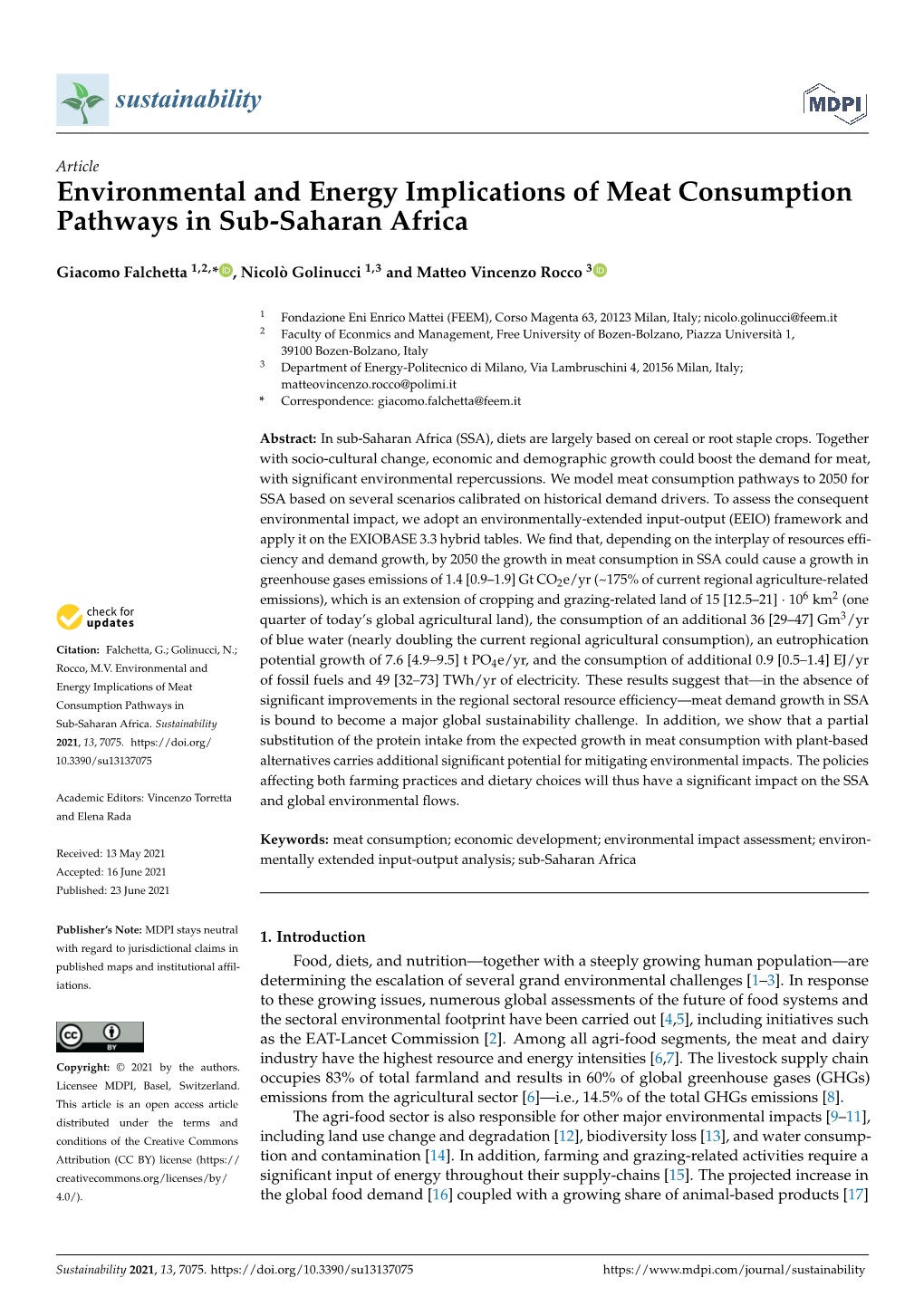 Environmental and Energy Implications of Meat Consumption Pathways in Sub-Saharan Africa