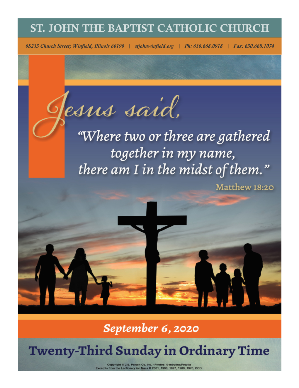 September 6, 2020, Twenty-Third Sunday in Ordinary Time
