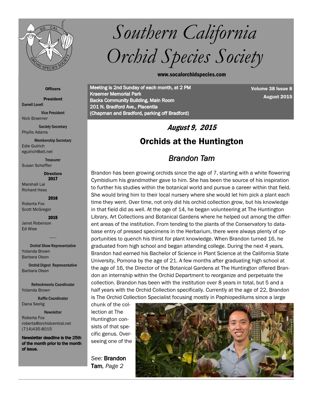 Southern California Orchid Species Society