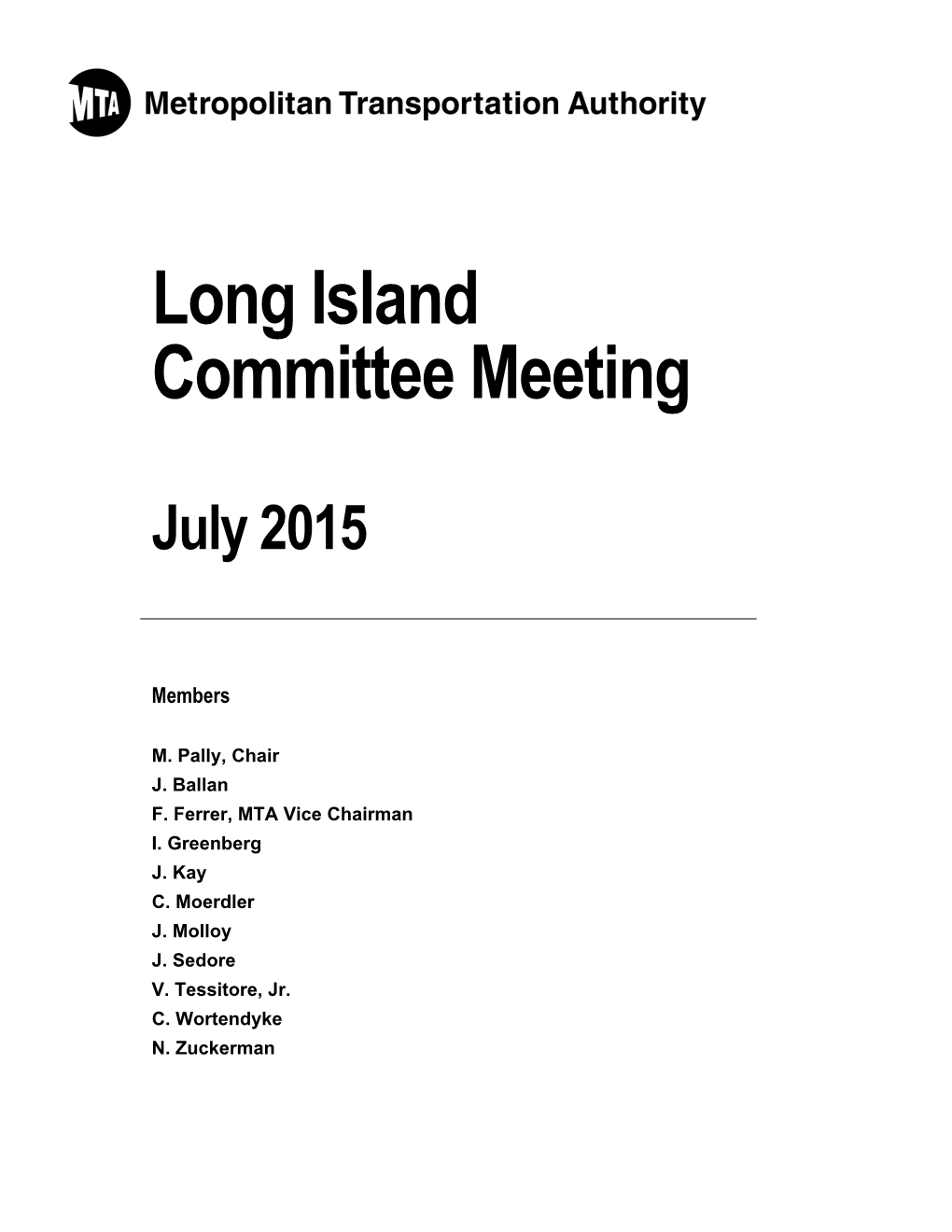 Long Island Committee Meeting