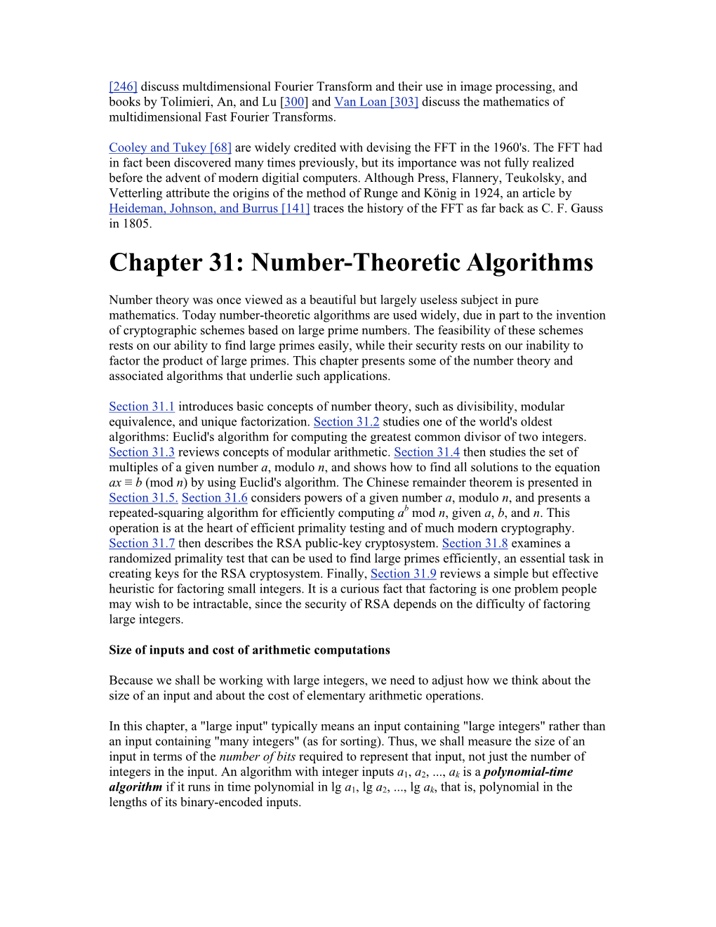 Number-Theoretic Algorithms