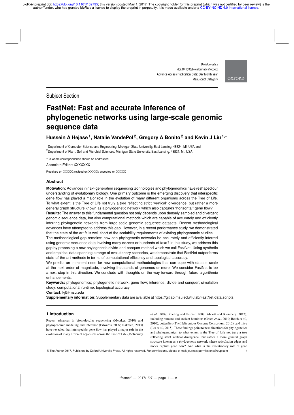 Fastnet: Fast and Accurate Inference of Phylogenetic Networks Using