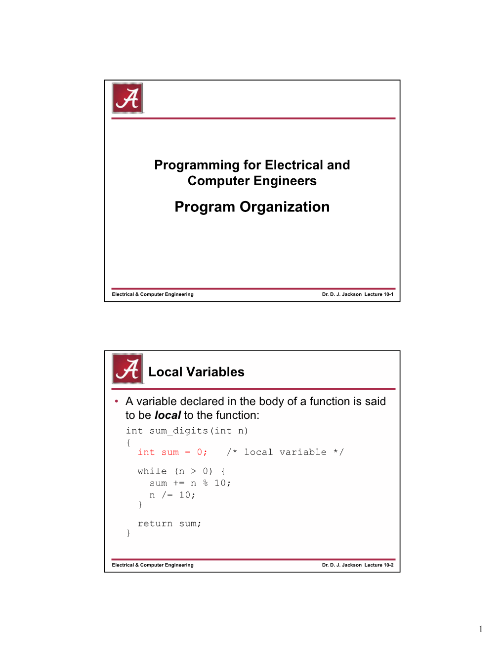 External Variables