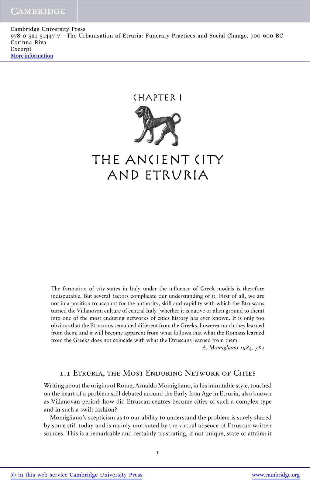 The Ancient City and Etruria