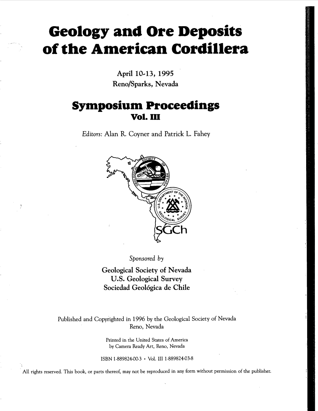 Geology and Ore Deposits of the American Cordillera