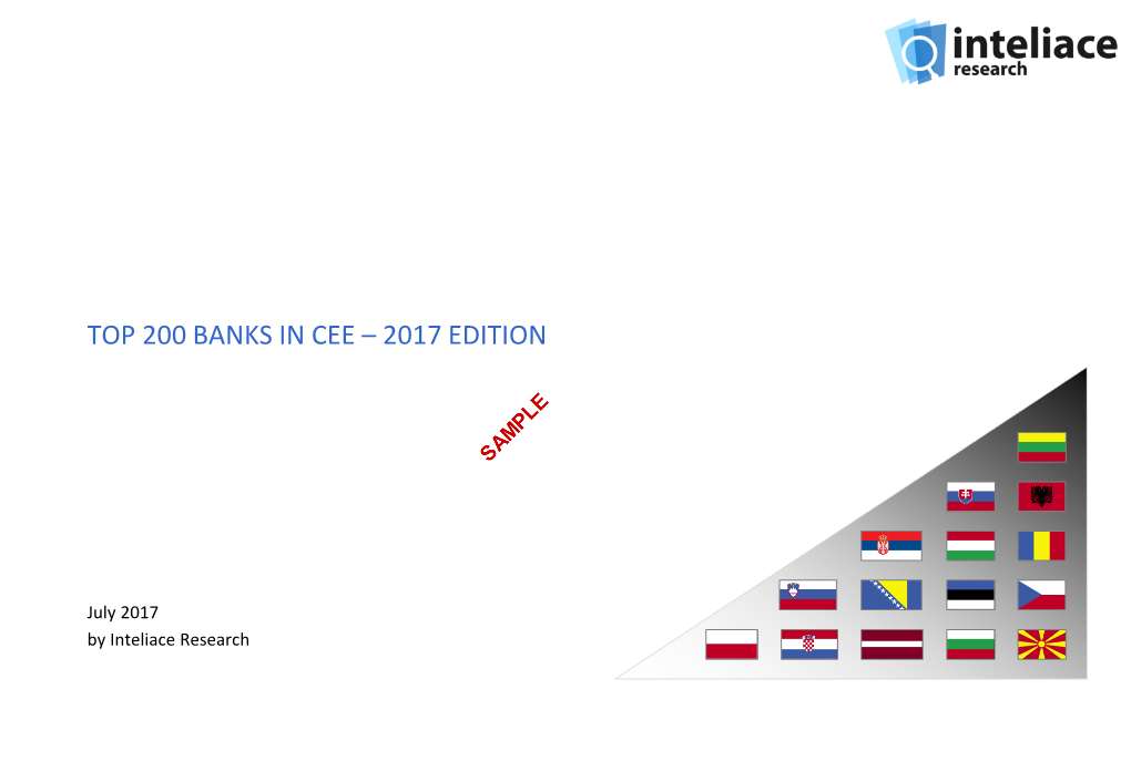Top 200 Banks in Cee – 2017 Edition