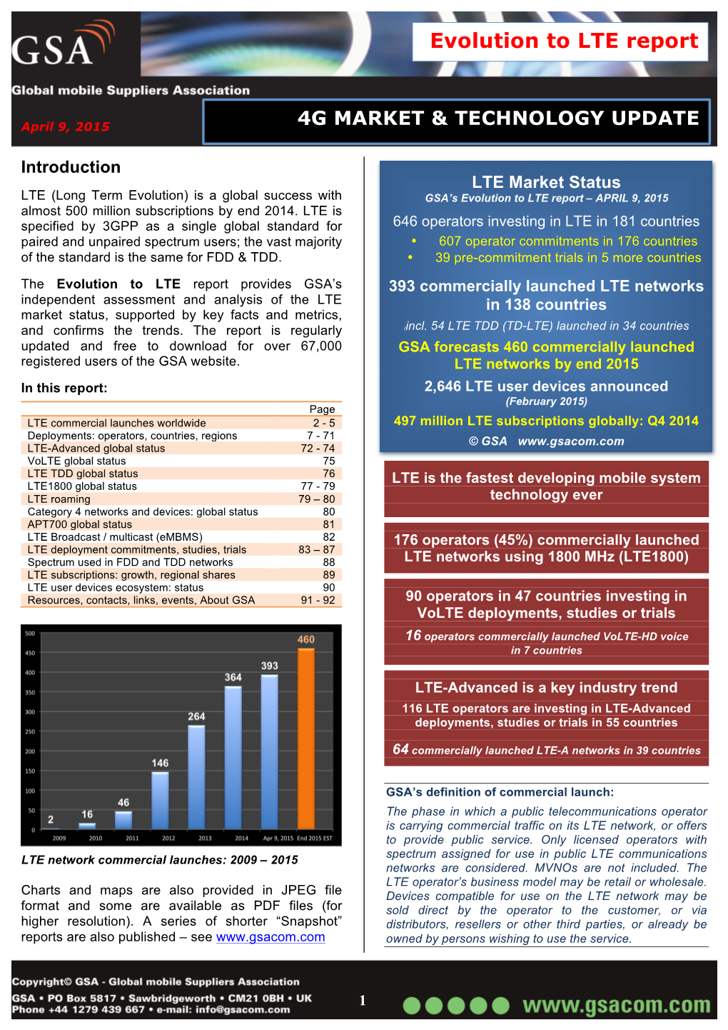 Evolution to LTE Report