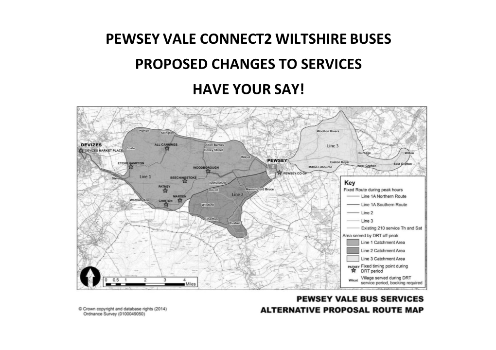 Pewsey Vale Connect2 Wiltshire Buses Proposed