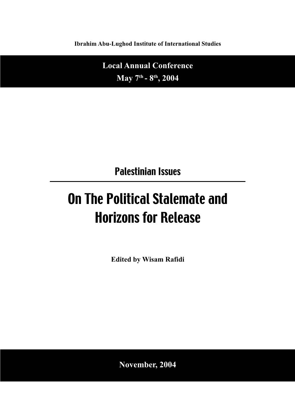 Palestinian Issues on the Political Stalemate And.Pdf