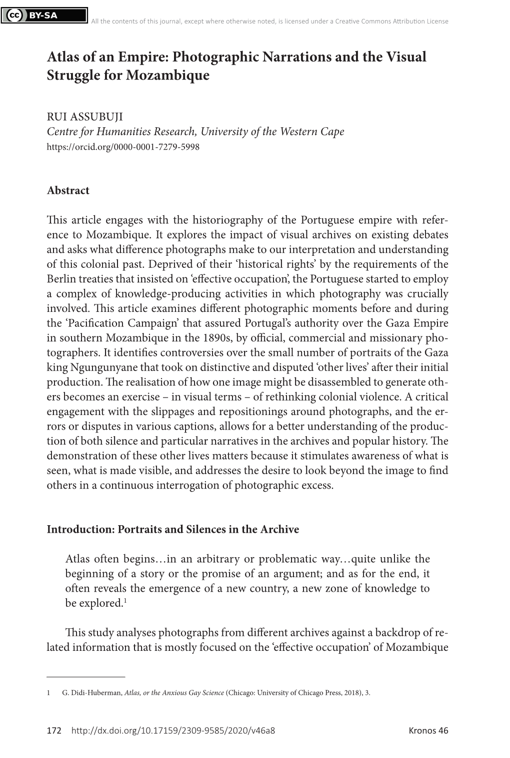 Atlas of an Empire: Photographic Narrations and the Visual Struggle for Mozambique