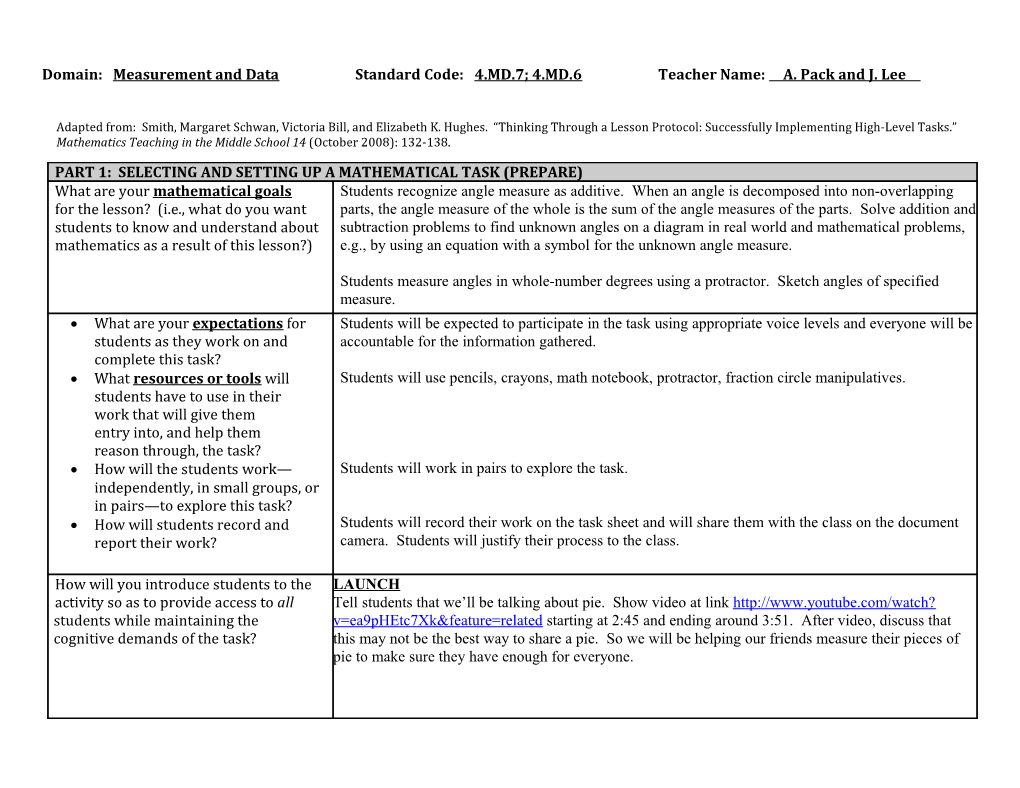 Thinking Through a Lesson Protocol (TTLP) Template s25