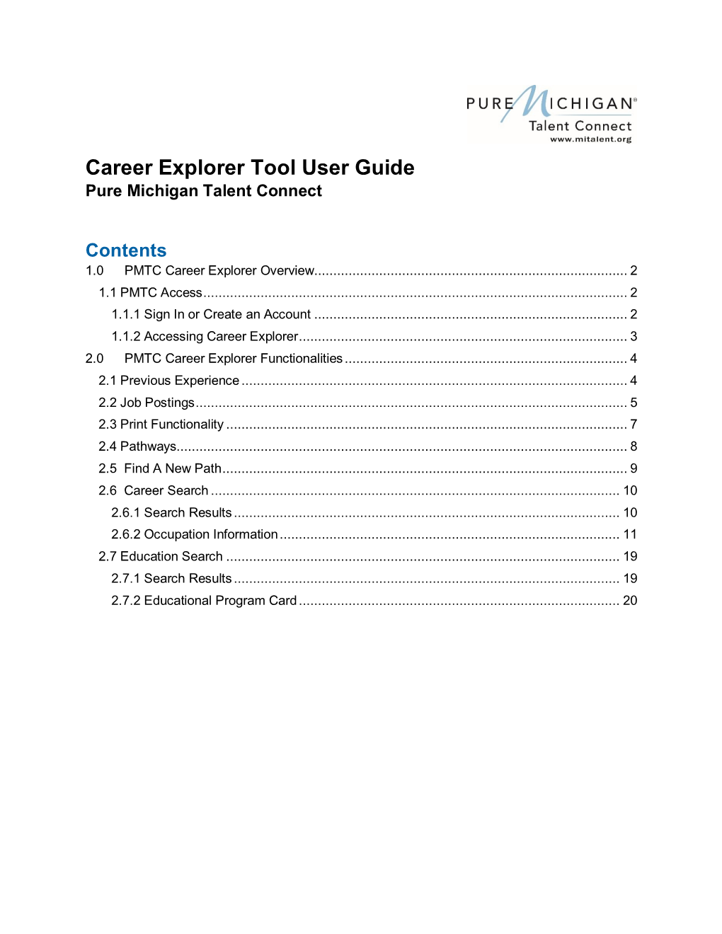 Get Career Explorer Tool User Guide