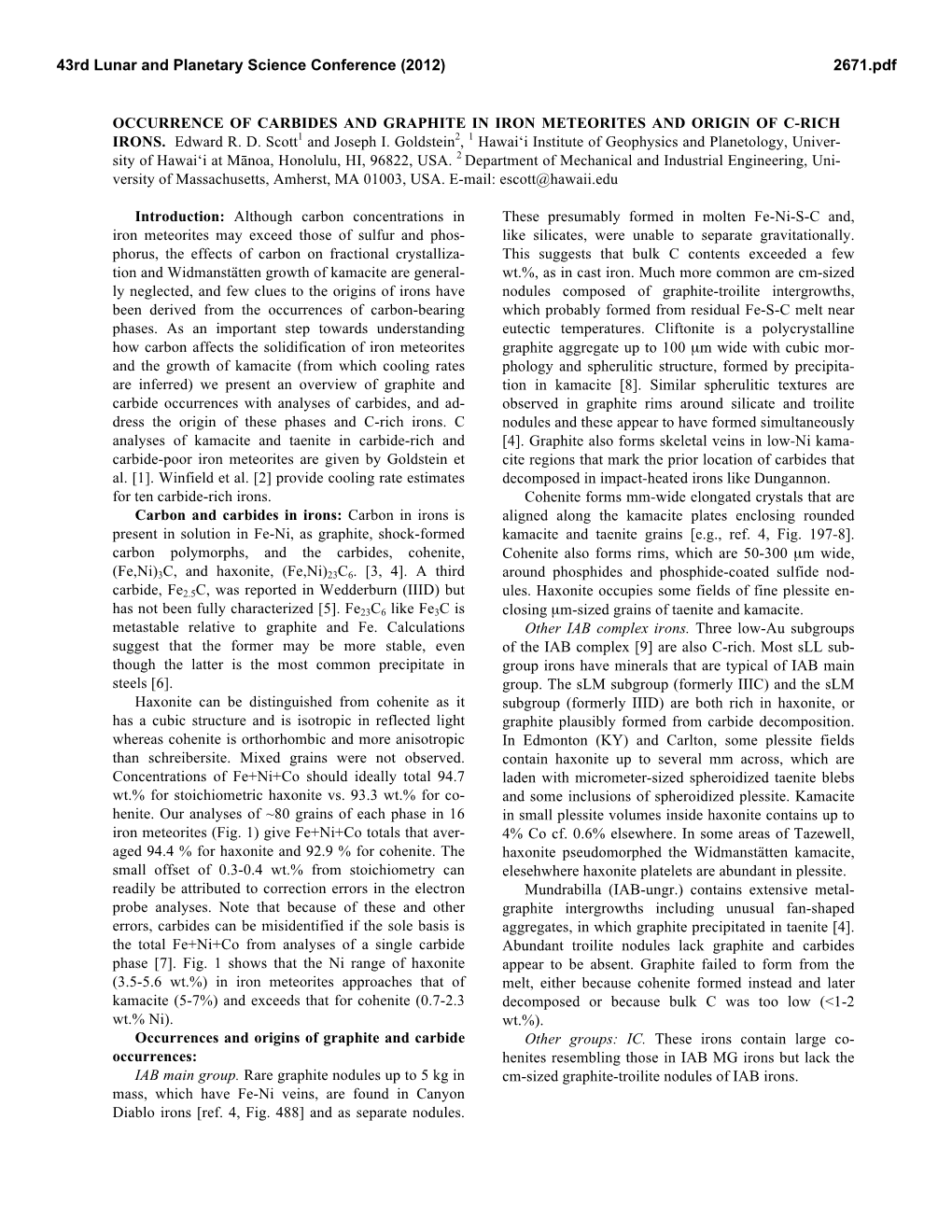 Occurrence of Carbides and Graphite in Iron Meteorites and Origin of C-Rich Irons