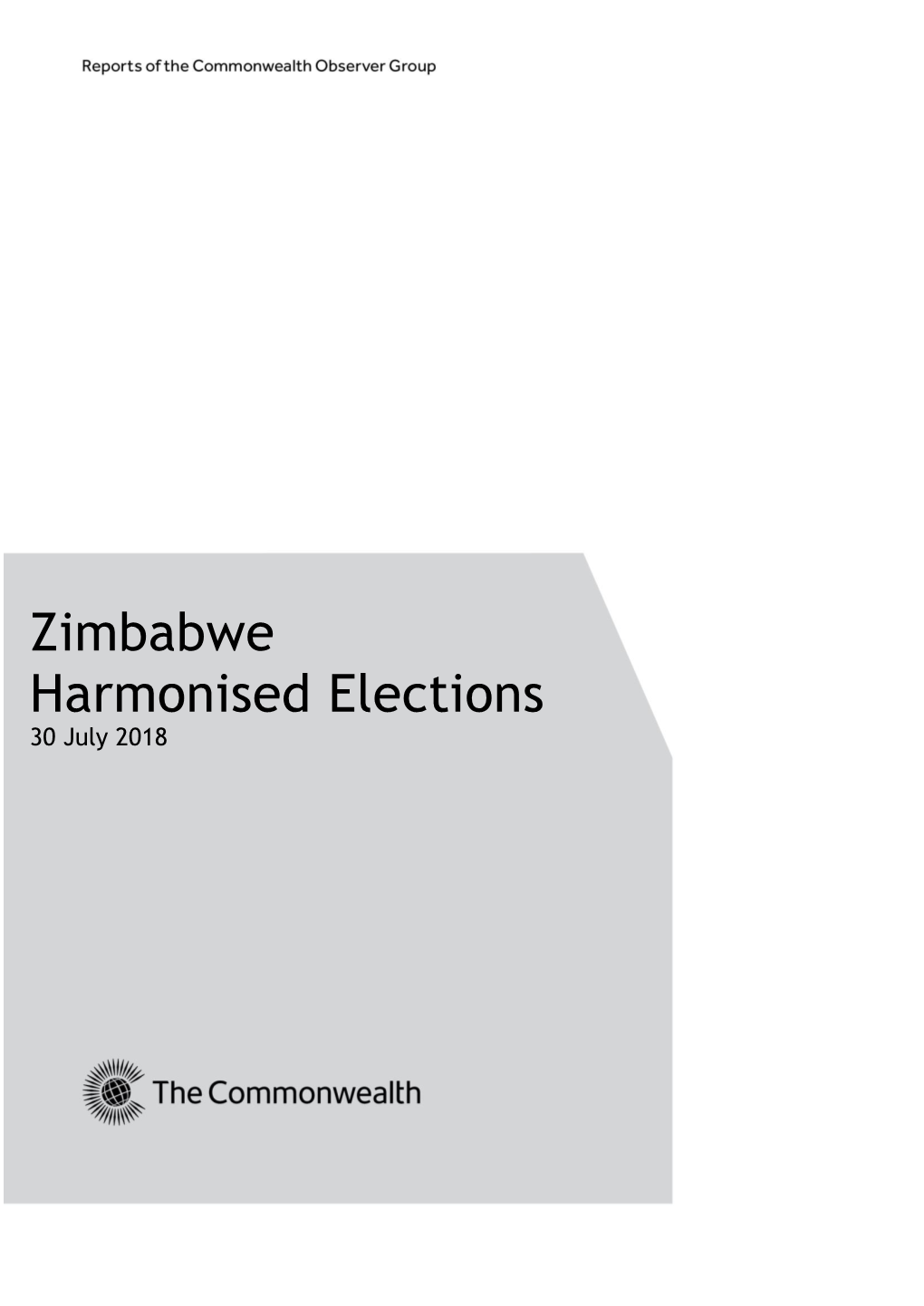 Zimbabwe Harmonised Elections 30 July 2018