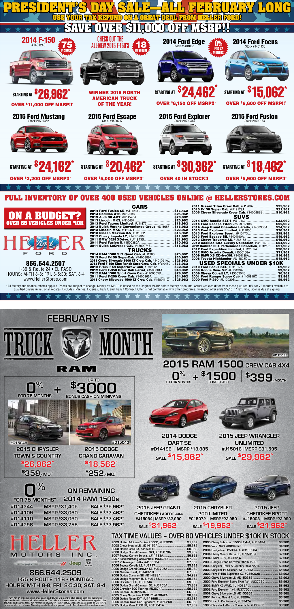 Use Your Tax Refund on a Great Deal from Heller Ford!