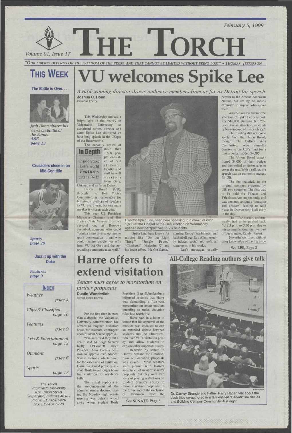 VU Welcomes Spike Lee the Battle Is Over