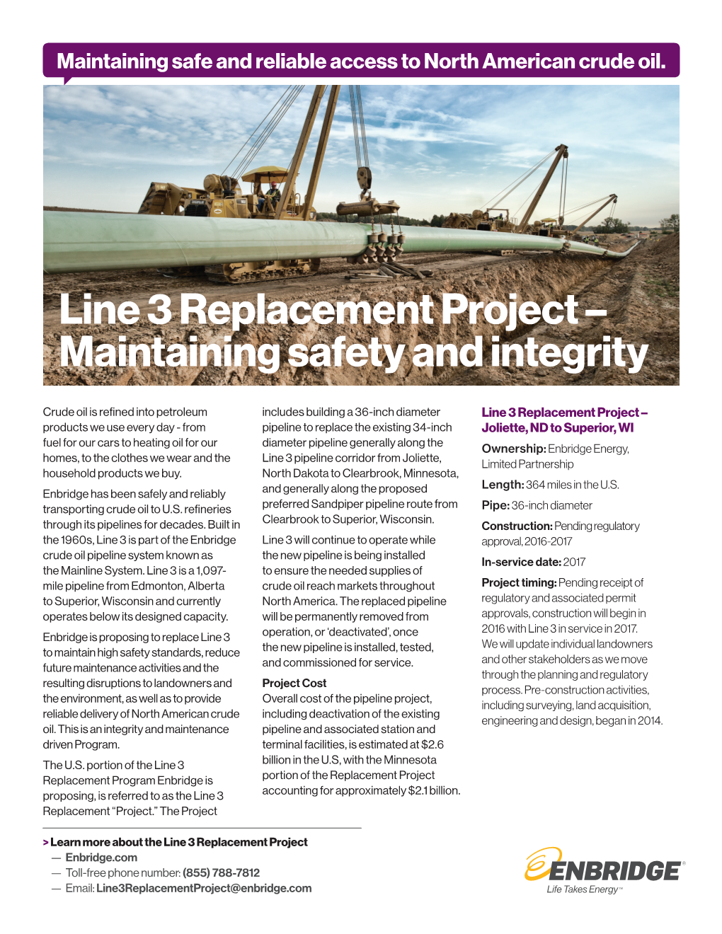 Line 3 Replacement Project – Maintaining Safety and Integrity