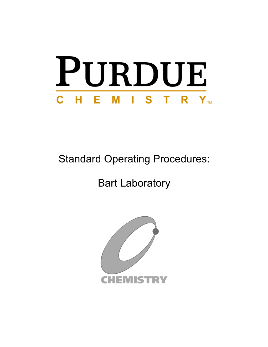 Standard Operating Procedures: Bart Laboratory
