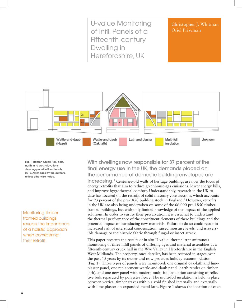 U-Value Monitoring of Infill Panels of a Fifteenth-Century Dwelling In